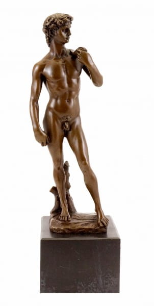 David - Bronze Sculpture, signed Michelangelo