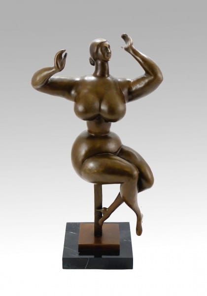Seated Woman with Upraised Arms - signed Gaston Lachaise