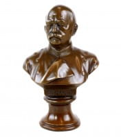 Otto von Bismarck bronze Bust - Signed - Military Bronze on marble base Otto von Bismarck bronze Bust - Signed - Military Bronze on marble base