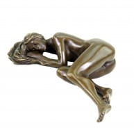 Sleeping Nude - Erotic Female Figurine - Sculpture by J. Patoue Sleeping Nude - Erotic Female Figurine - Sculpture by J. Patoue