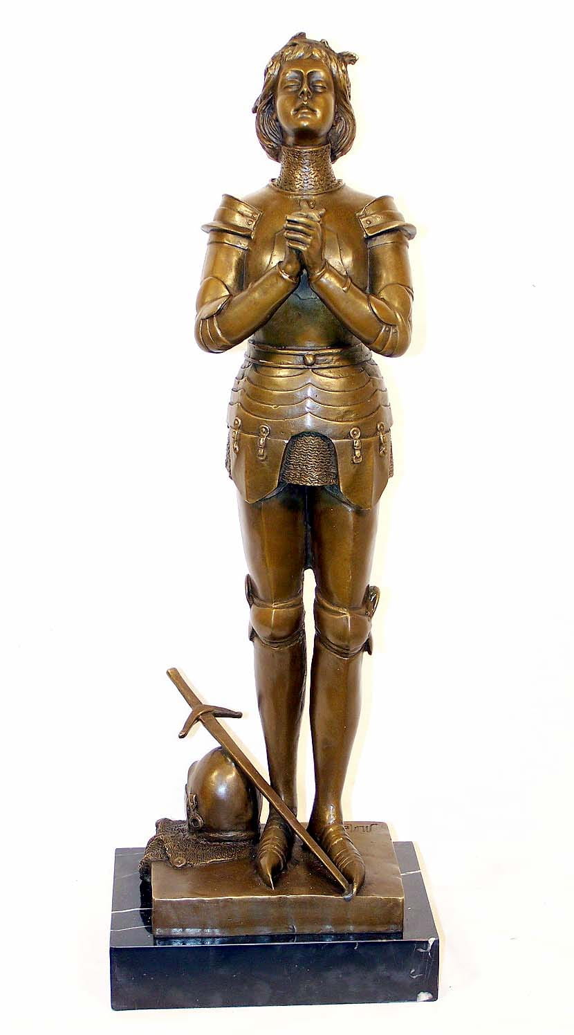 Art Bronze Jeanne d'Arc brave - M. Mercié signed