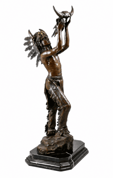 Indian Sculpture - Native American Chieftain - Carl Kauba