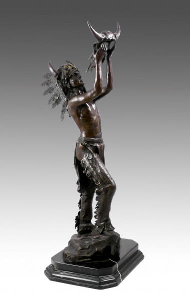 Indian Sculpture - Native American Chieftain - Carl Kauba