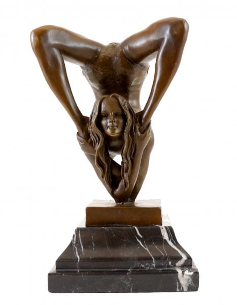 Erotic Bronze Statue - Contortionist - J. Patoue