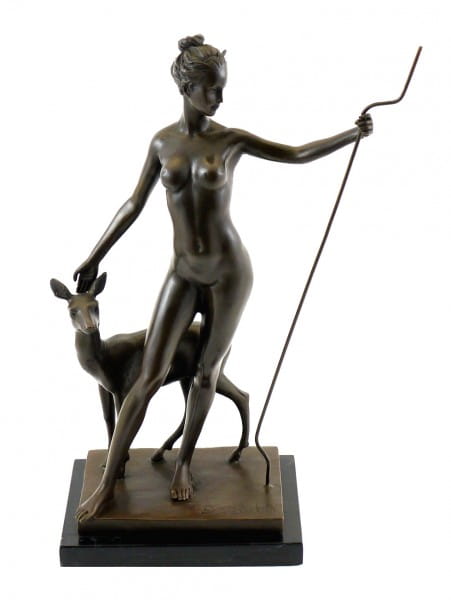 Bronze Sculpture by Edward McCartan - Diana and Doe - signed