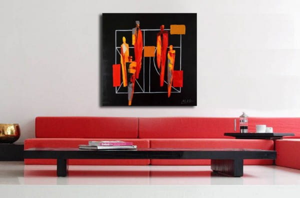 Abstract Acrylic Painting - In Company - Martin Klein