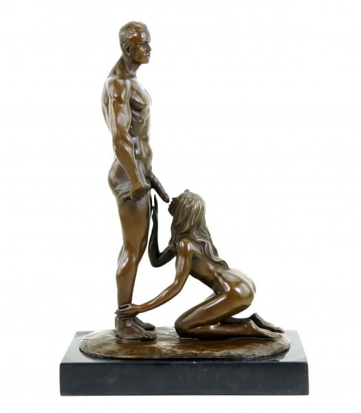 Blowjob Statue - Sex Bronze - Erotic Pair of Lovers - Signed M.Nick